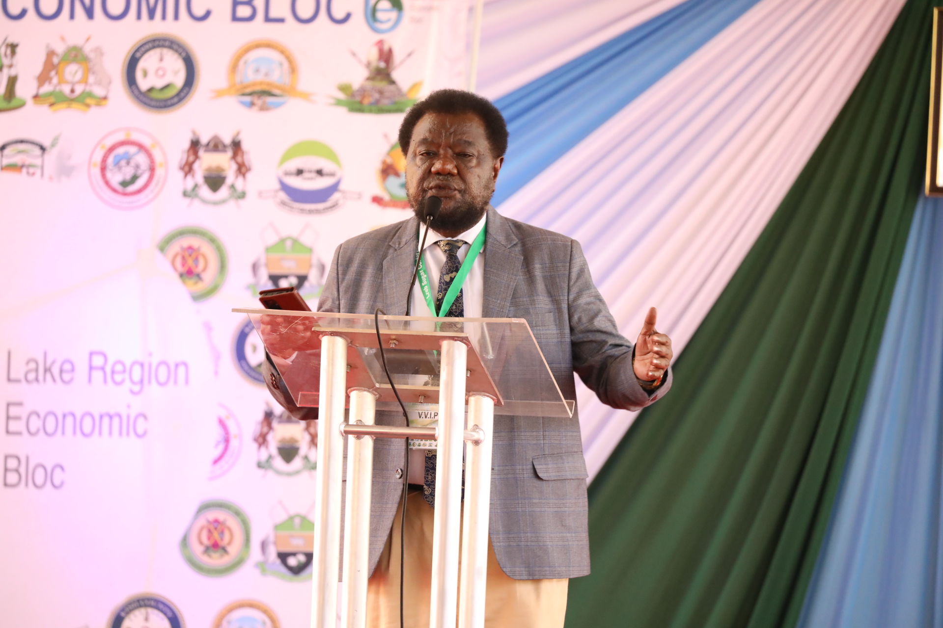 The Lake Region Economic Bloc (LREB) Chief Executive Officer (CEO) Victor Nyagaya at a previous event. Photo/ Courtesy