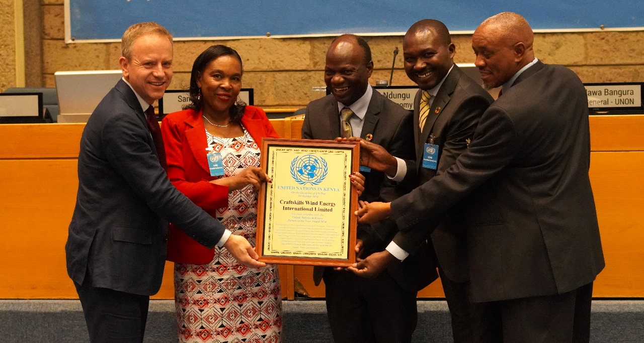 Ministry of Information, Communications and the Digital Economy Cabinet Secretary, Dr. Margaret Nyambura Ndung’u (second left) during the United Nations Day Commemoration held in UN Headquarters in Gigiri, Nairobi. Photo/Austin Otieno.