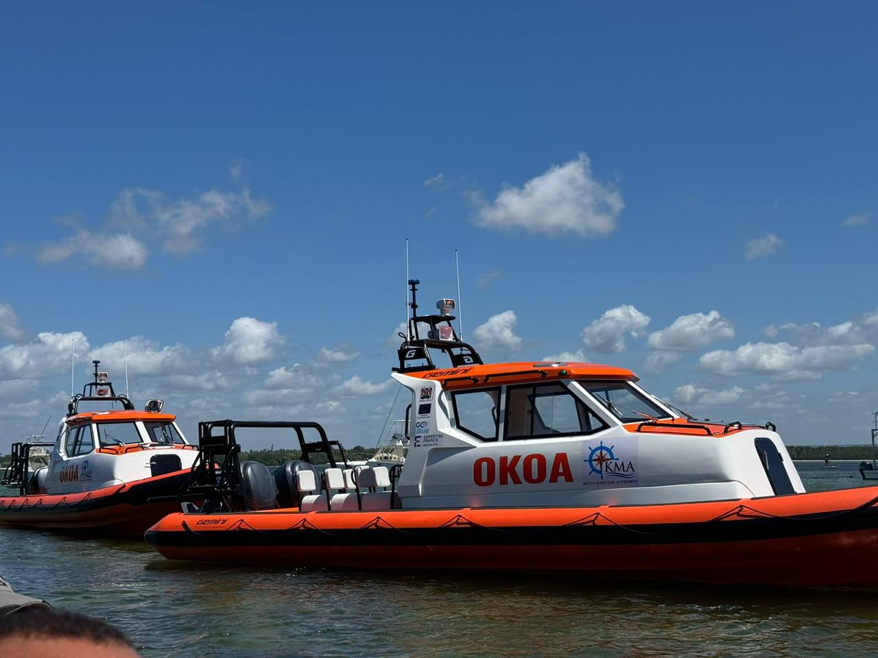 One of the Search and Rescue boats donated by the European Union