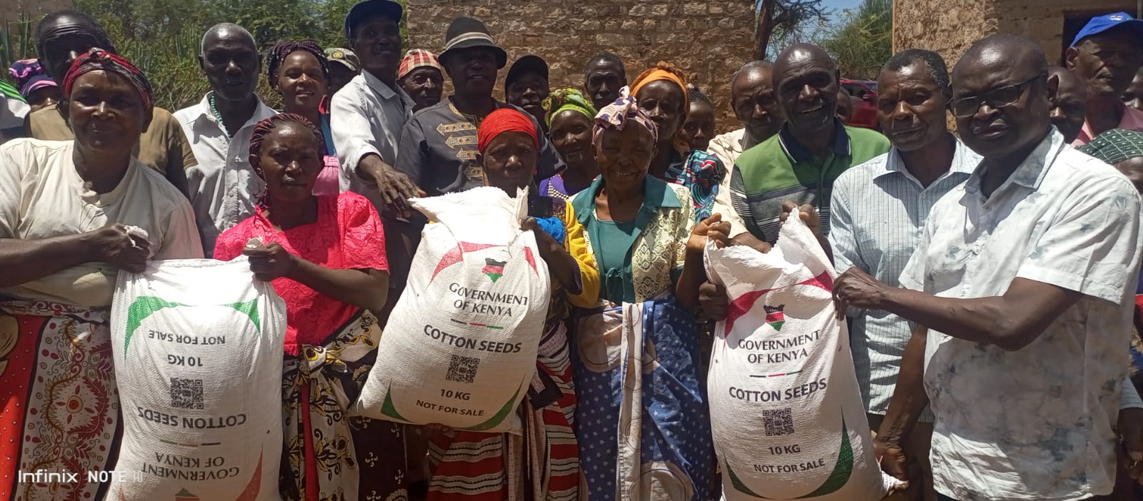 Ndalani cotton farmers in Yatta, Machakos County receive free seeds from the government this rainy season. 