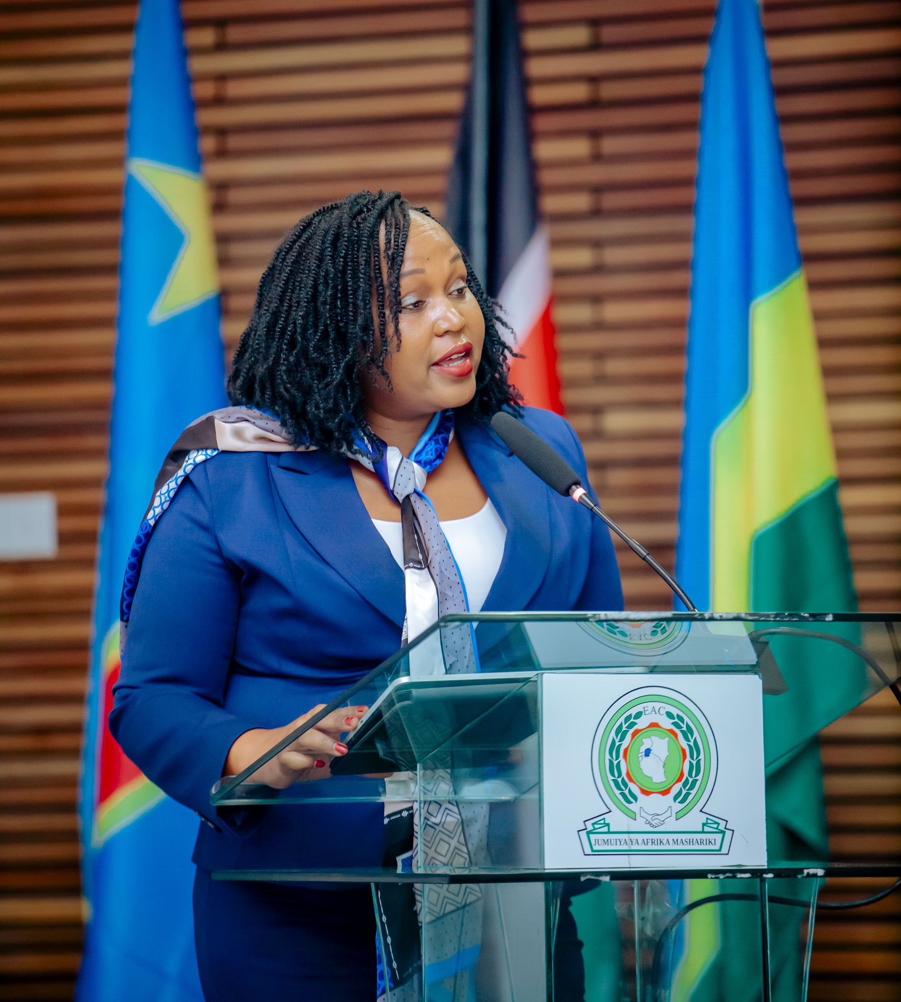 The Secretary-General of the East African Community (EAC) secretariat Veronica Nduva celebrating the International Customs Day with stakeholders. Photo/Courtesy