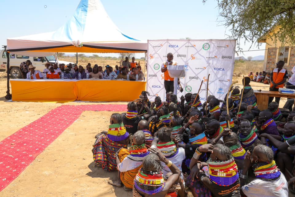 Water  projects and climate smart agriculture handed over  to the county government by the World Vision in Kakuma.  PHOTO: PETER GITONGA