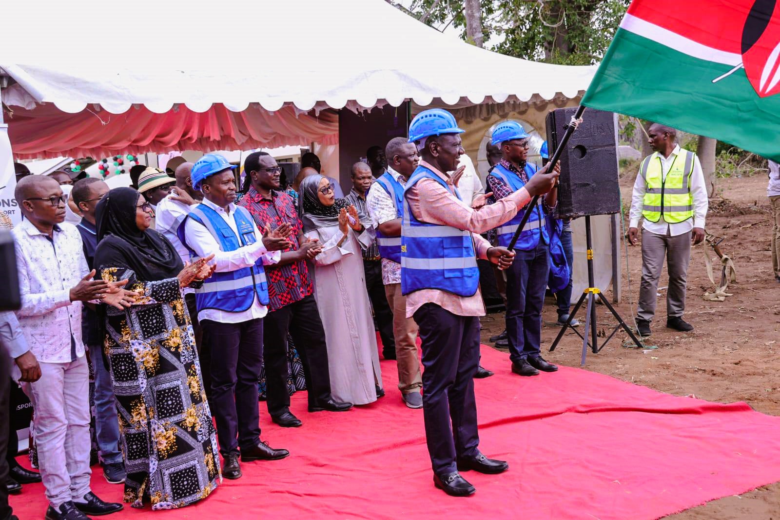 President William Ruto flags off the Sh. 1.4 billion Last Mile Connectivity Project in Kwale County where 12,700 residents benefited.