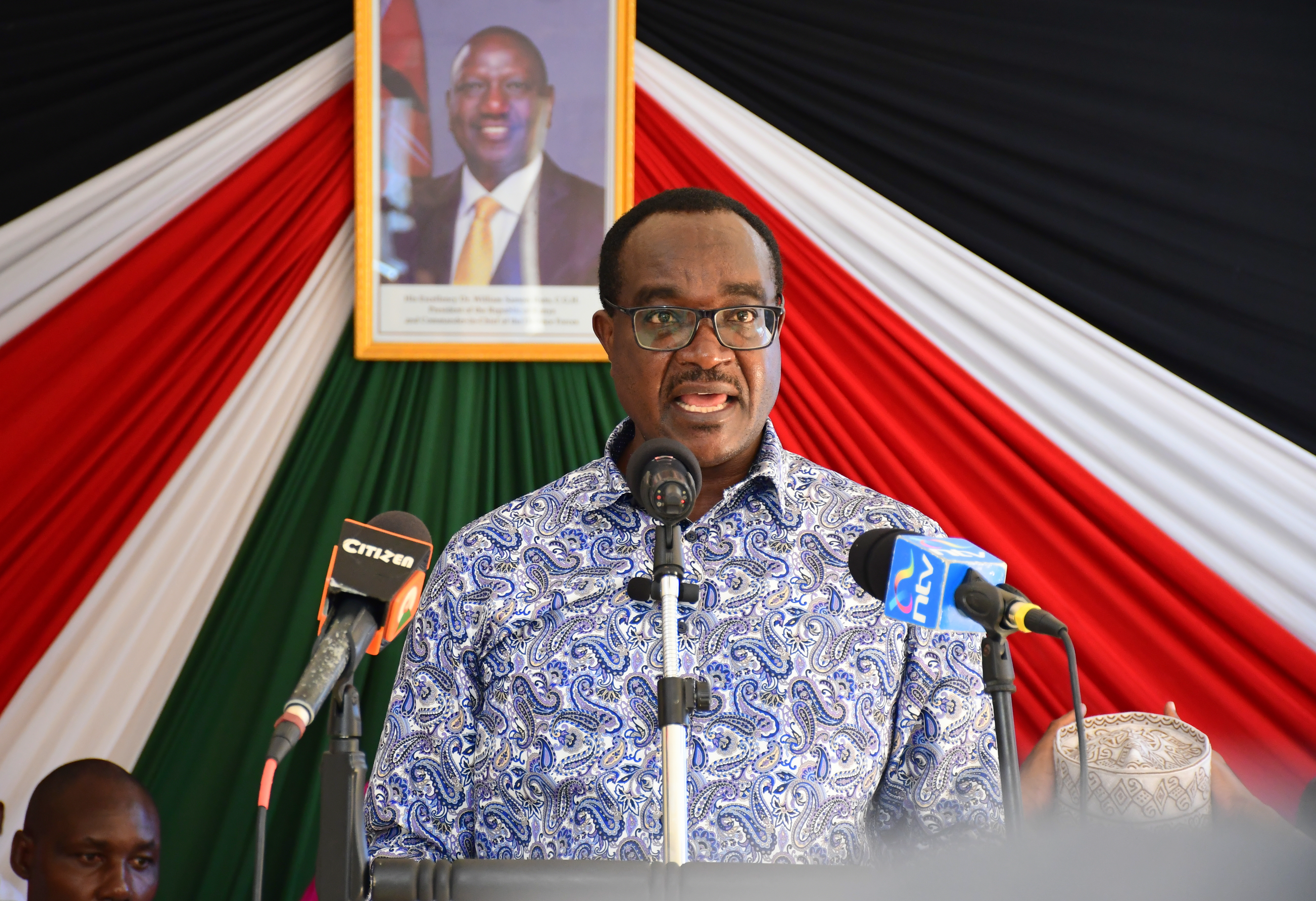 Cabinet Secretary (CS)  for Education Julius Migos  Ogamba gives keynote  address during the handing  over of Mama Ngina High  School to TVET, Mombasa.  PHOTO/ANDREW HINGA