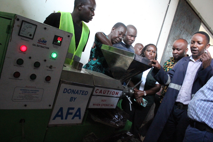 The newly launched milling machine at Muluanda ginnery. The machine with a milling capacity of 80 kg per hour will help to add value chain in cotton and improve farmers’ profit.