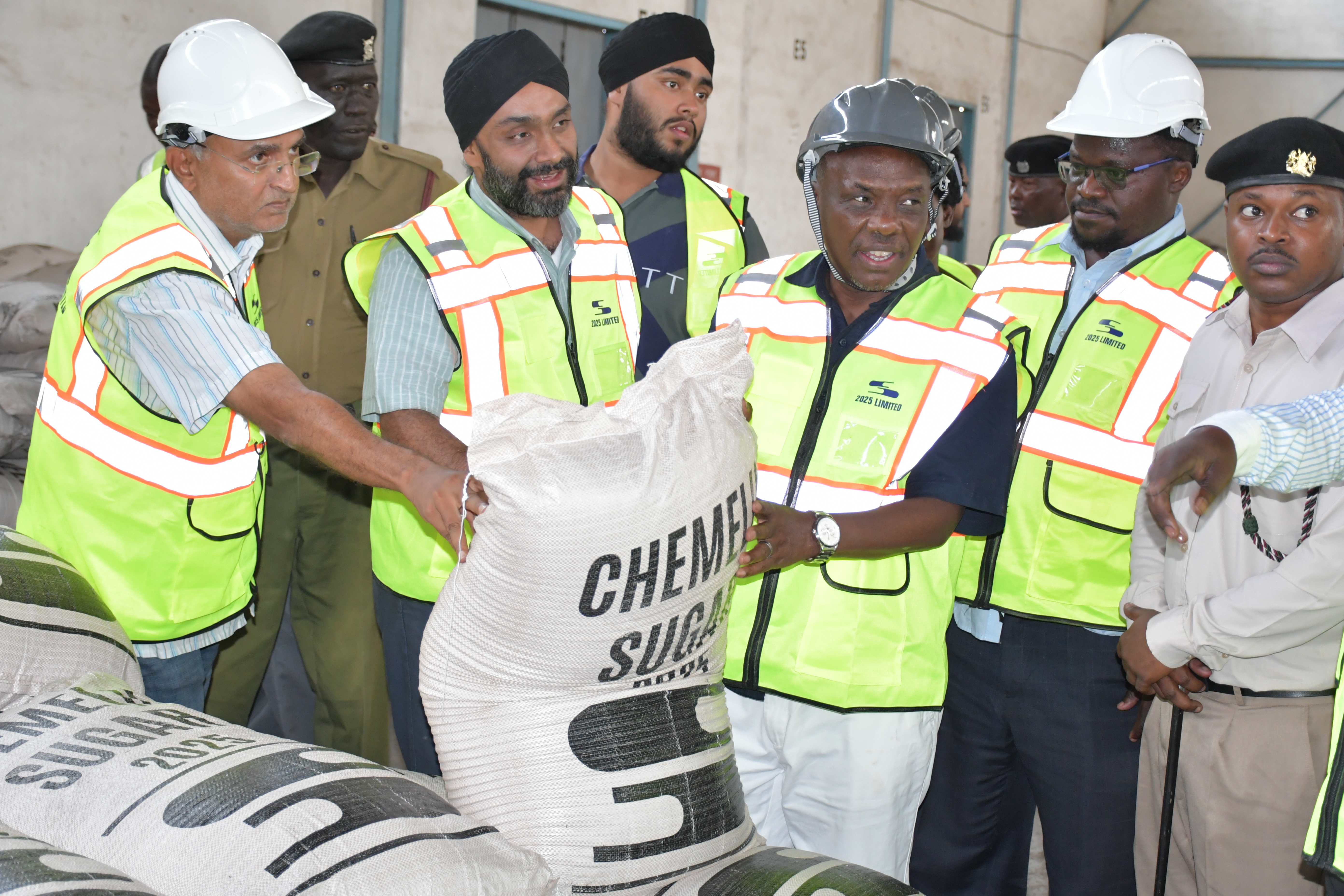 5441 - Agriculture Principal Secretary Dr. Paul Ronoh tours Chemelil Sugar Factory to assess the operation progress since it was leased six months ago. Photo By Robert Ojwang’