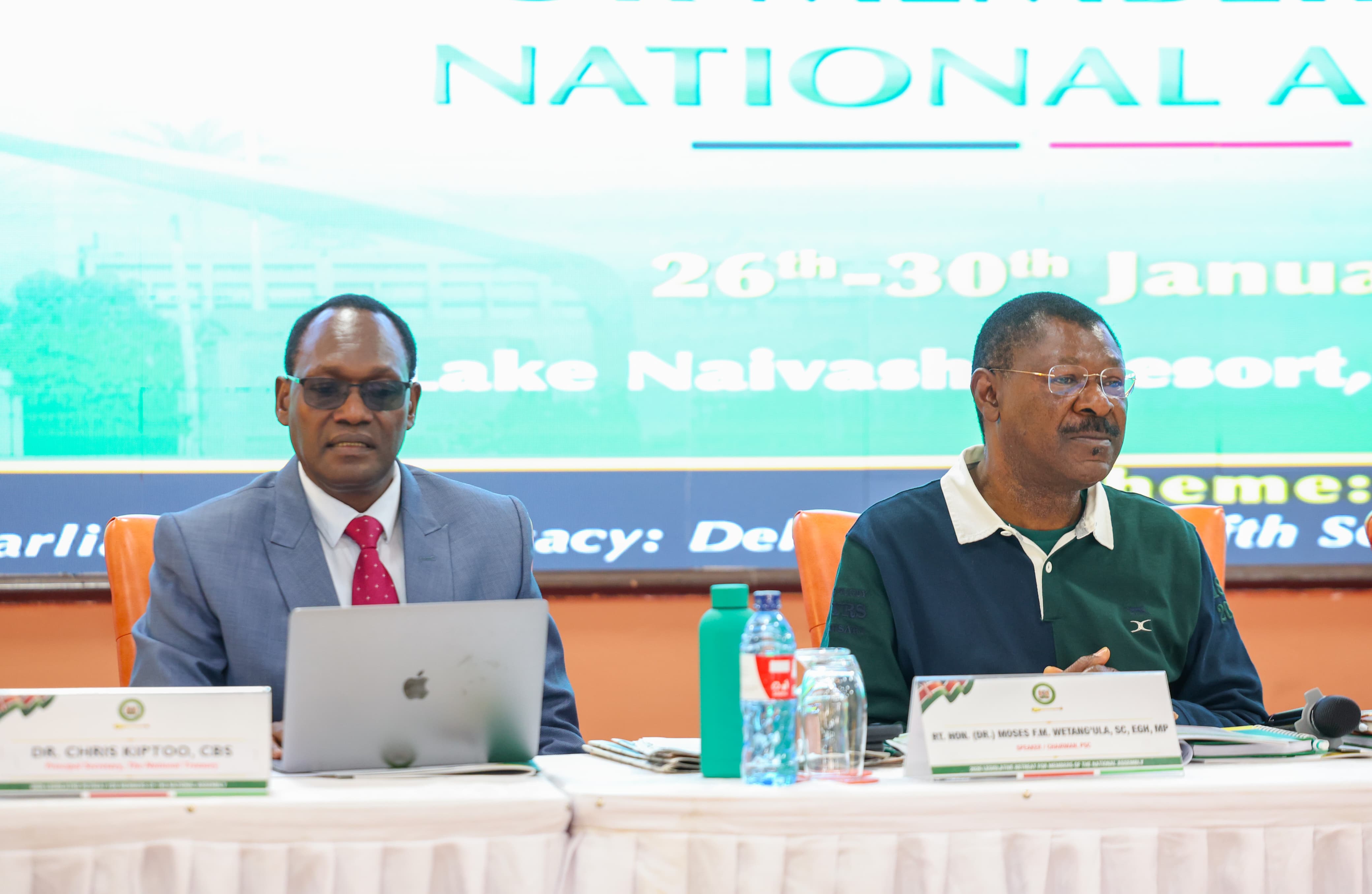 PS Dr Kiptoo and National Assembly Speaker Moses Wetangula