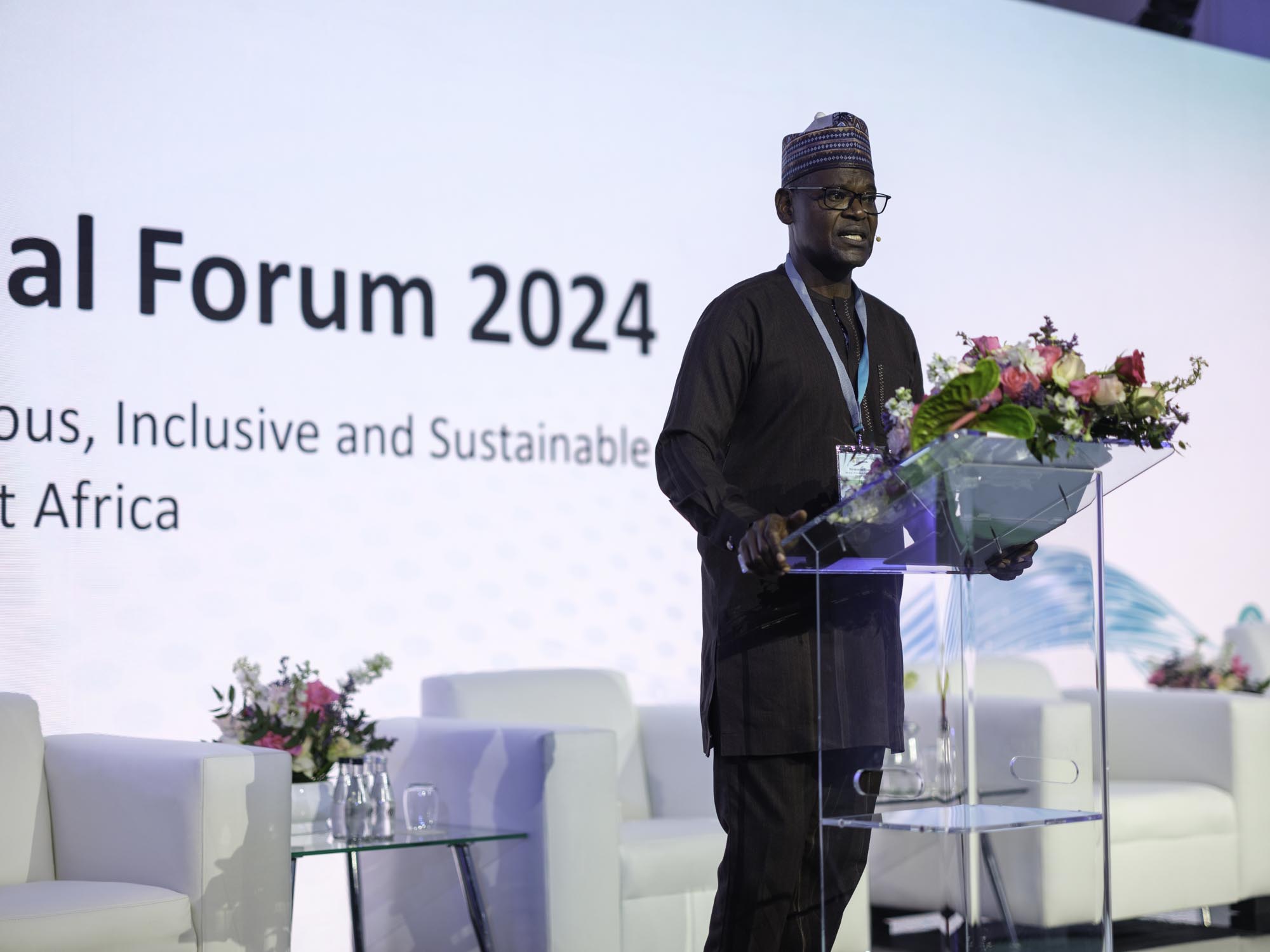 African Telecommunications Union (ATU) Secretary General Mr. John Omo speaks at the Ministerial Forum.