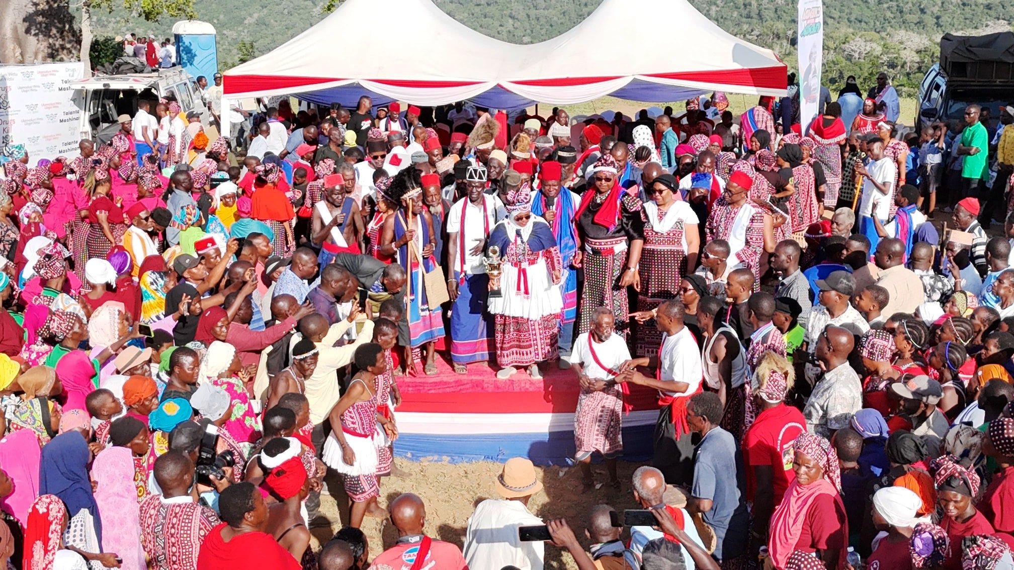 A general view of the celebrants at the Chenda Chenda cultural extravaganza held in Kinango sub county of Kwale.