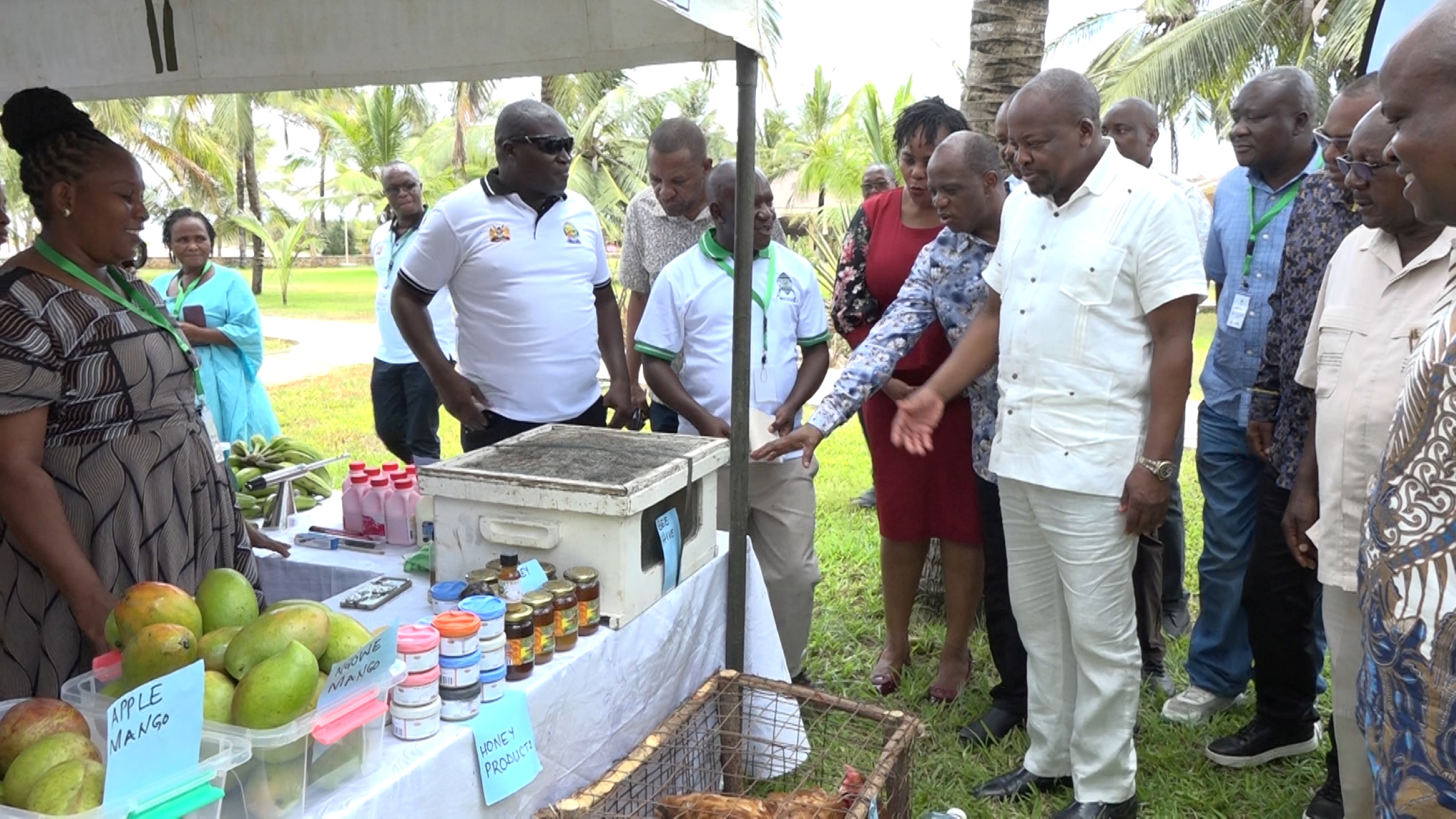 Agriculture and Livestock Development Cabinet Secretary Mutahi Kagwe delivers a keynote address during the Jumuiya ya Kaunti za Pwani (JKP) agricultural revitalization summit held at a Malindi hotel 