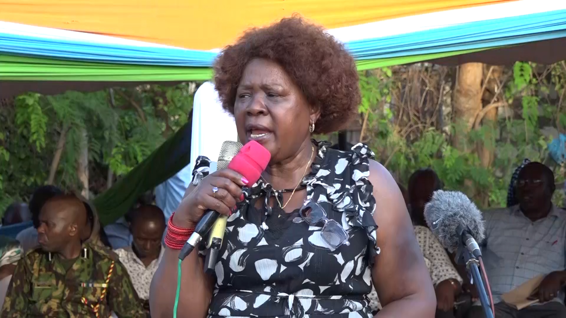 . Lands Cabinet Secretary Alice Wahome addresses Malindi residents during the handing over ceremony of a maternity wing at the Muyeye Health Centre Photo captions by Emmanuel Masha