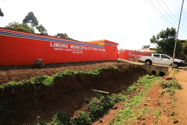 The ground view of the new Limuru Fire Station.