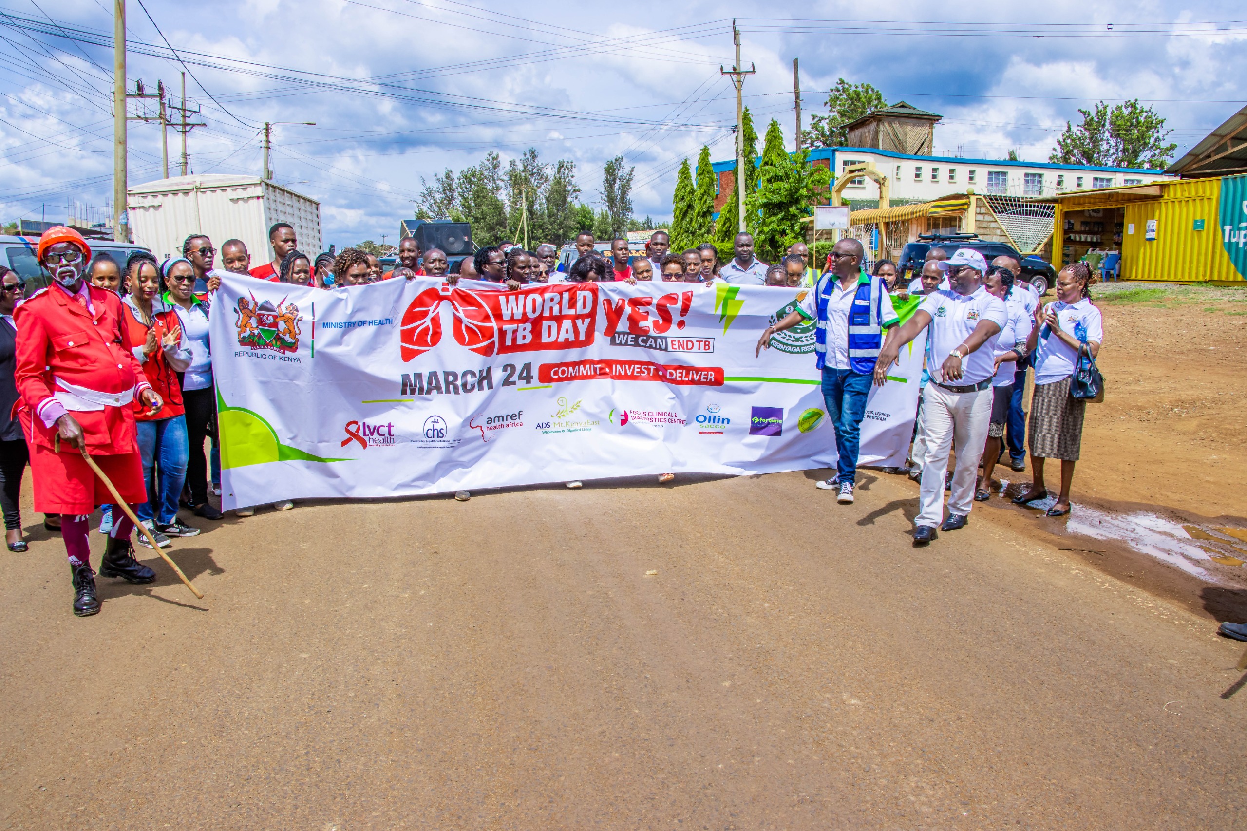 Processing in Kutus town during World TB Day celebrations