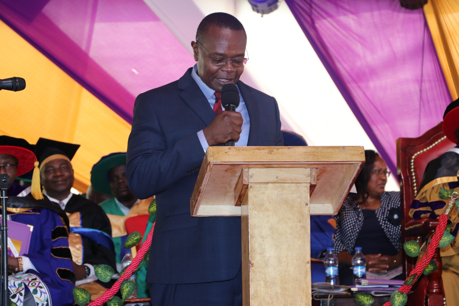 Governor Paul Otuoma welcomes the PS for Higher Education and Research at Alupe University