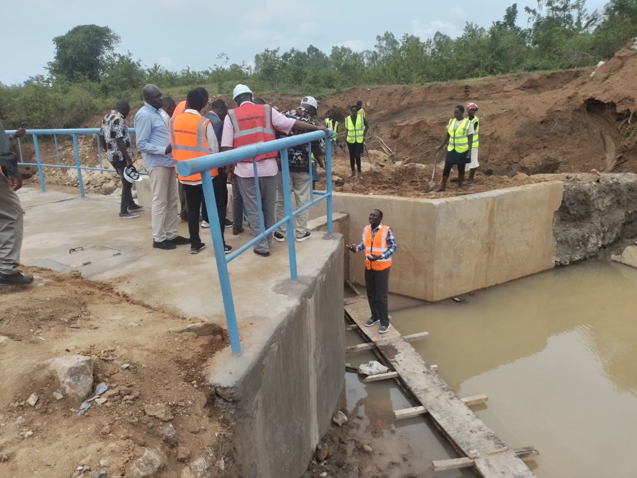 A section of the Awach Water Project intake which is under construction in Seme, Kisumu County.