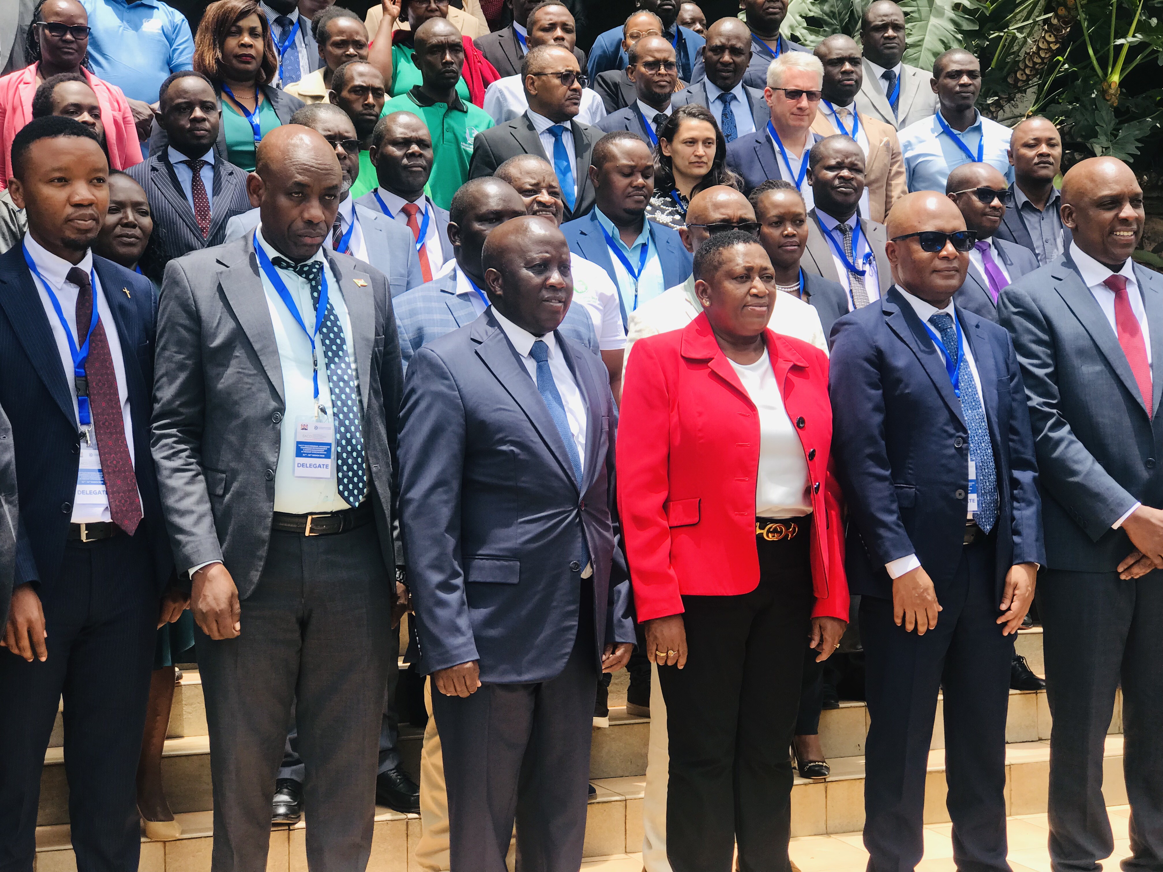 The PS for Information Communication Technology (ICT)  poses for a photo with other stakeholders during the offi cially opening of the 7th Regional E-waste Conference in  Nairobi