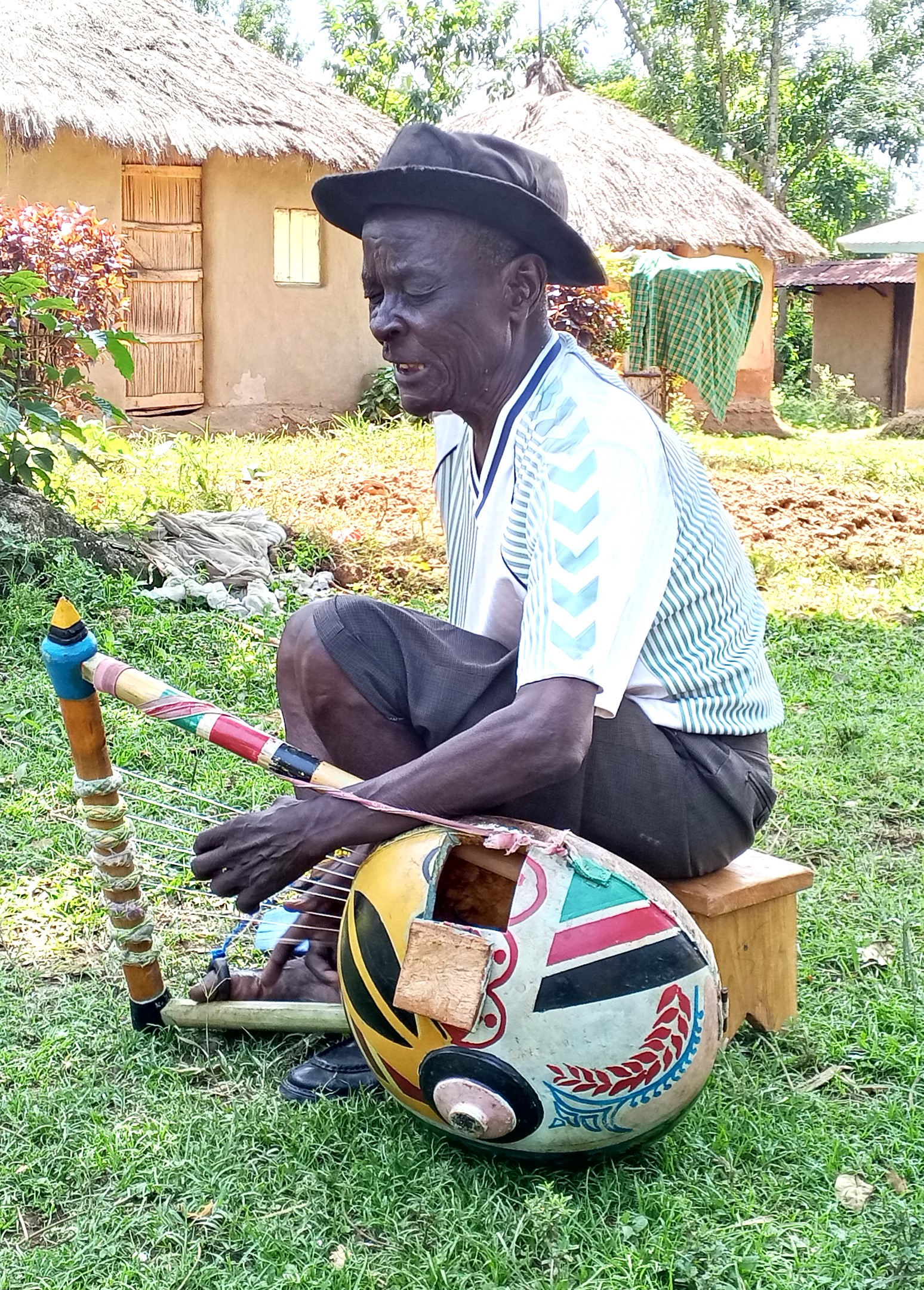 William Ogutu Omondi enjoys what he has been doing for more than 70 years, playing Nyatiti as a fan enjoys the beats.
