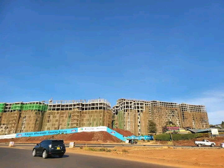 View of the progress at the affordable housing project in Kikuyu. PHOTO BY FELIX KIPKORIR