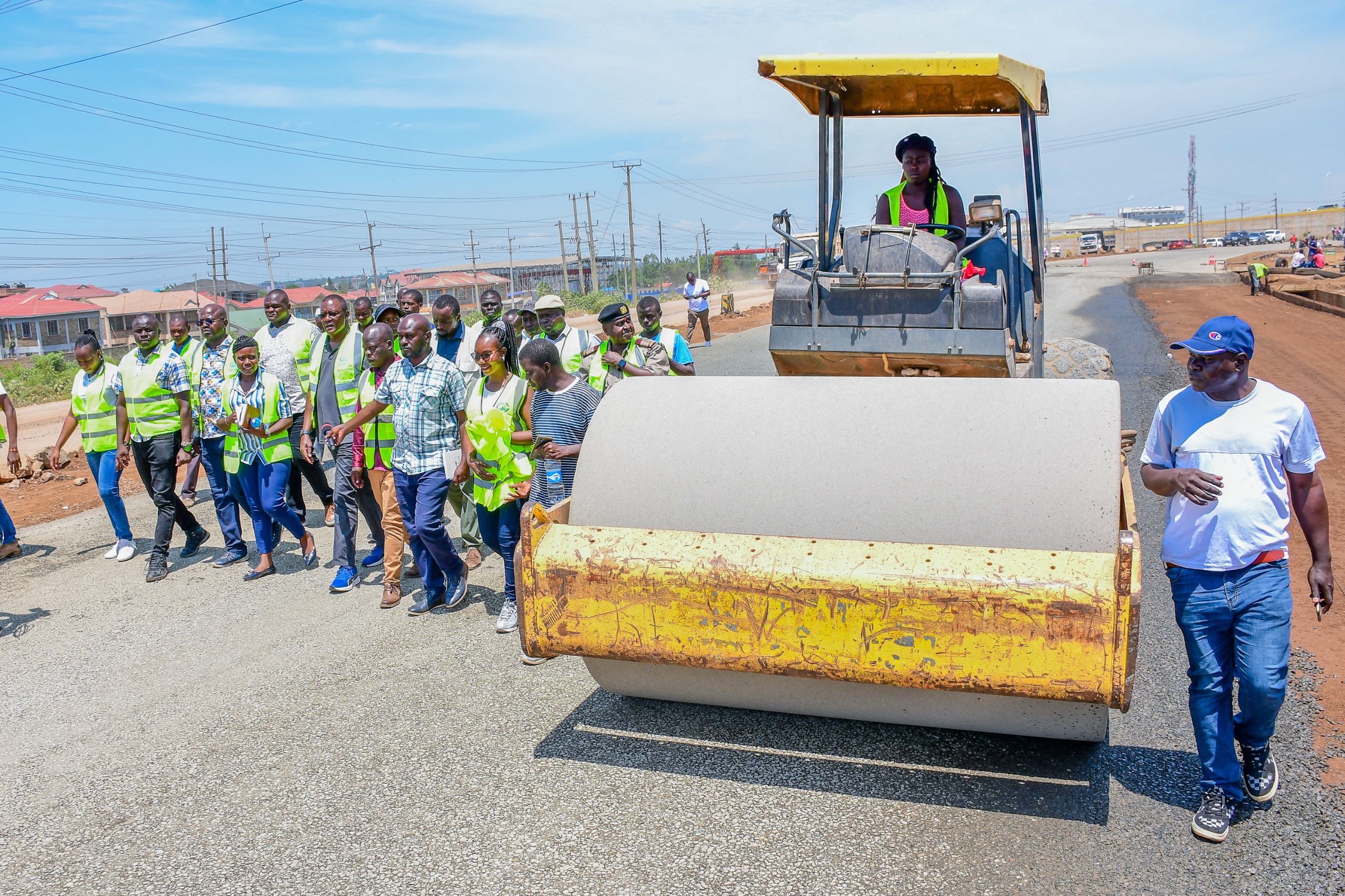 eputy Chief of Staff Eliud Owalo inspects construction of Mamboleo Junction–Miwani–Chemelil Muhoroni–Kipsitet road, Kisumu County.