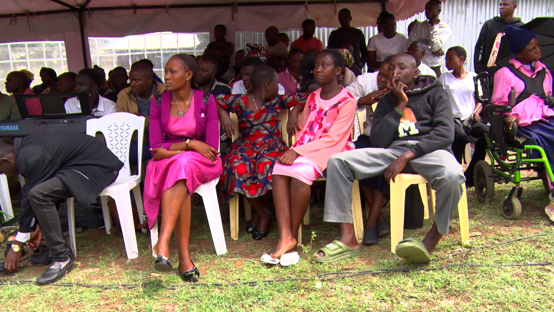 Sickle warriors at Kehancha town during a groundbreaking ceremony to establish a Sickle Cell hospital by Grace Mission of Compassion charity organisation in partnership with Migori County. Photo/Makokha Khaoya.