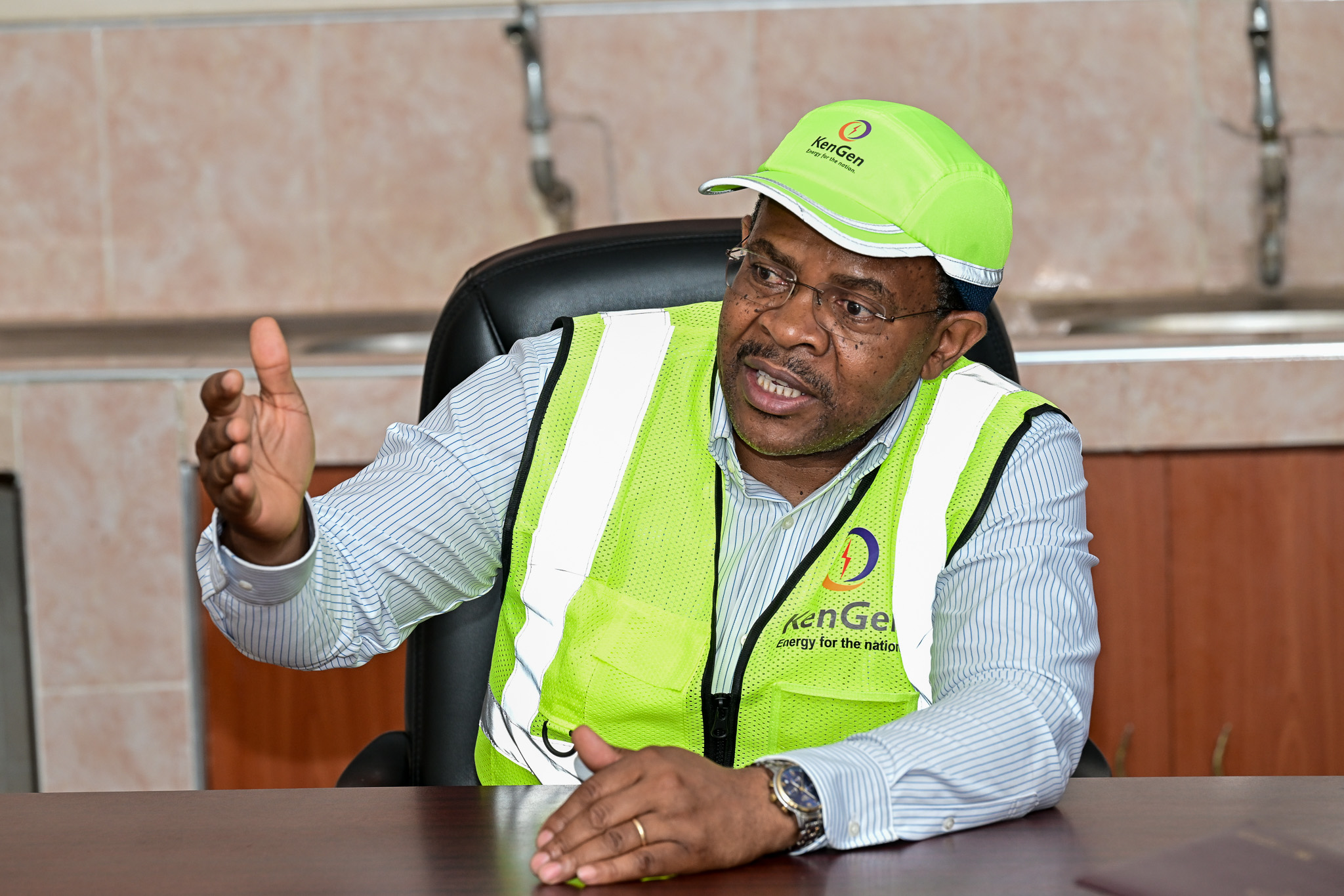 KenGen Managing Director and CEO Eng. Peter Njenga in Olkaria