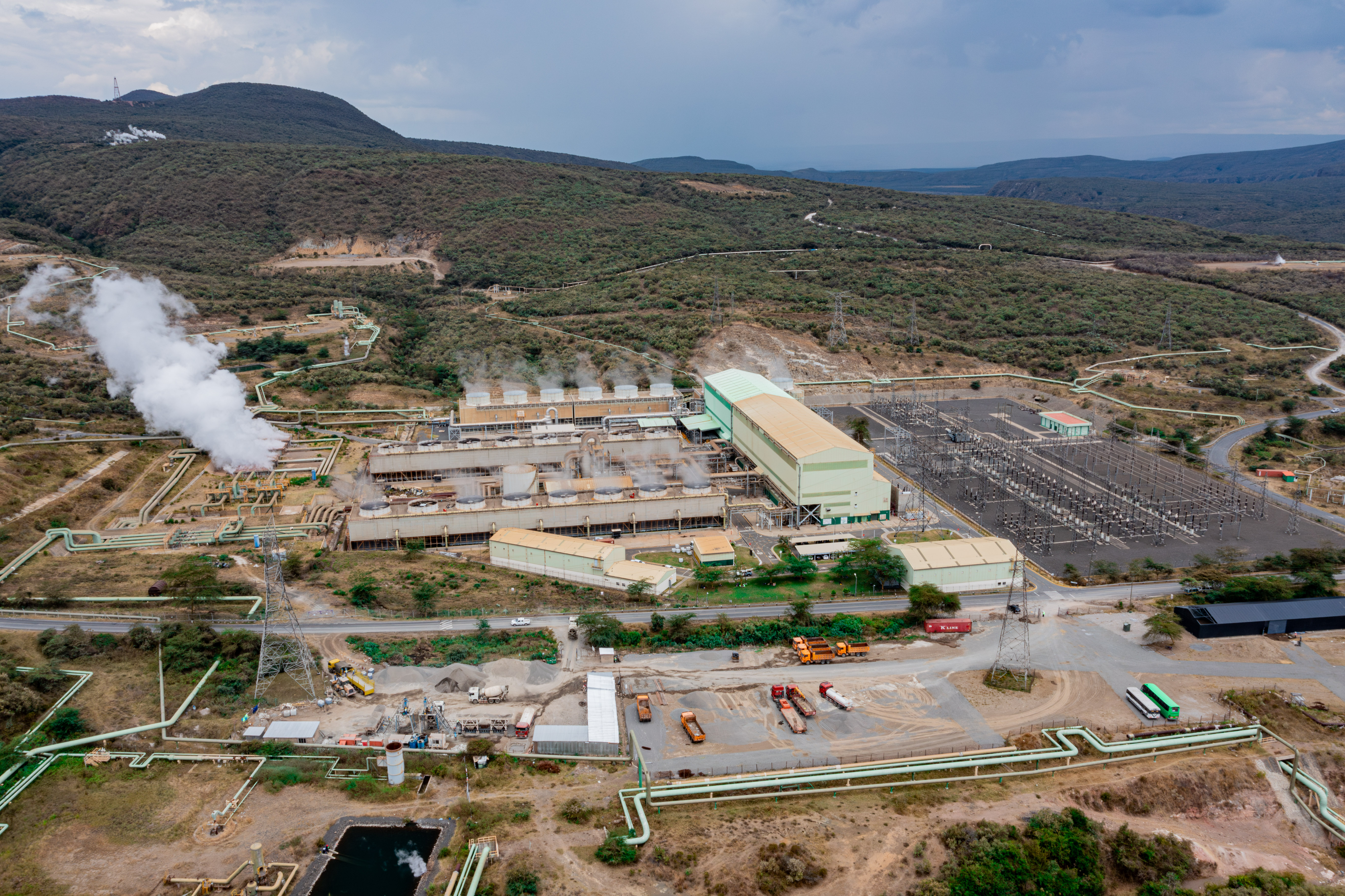 Aerial View of Olkaria Geothermal Fields
