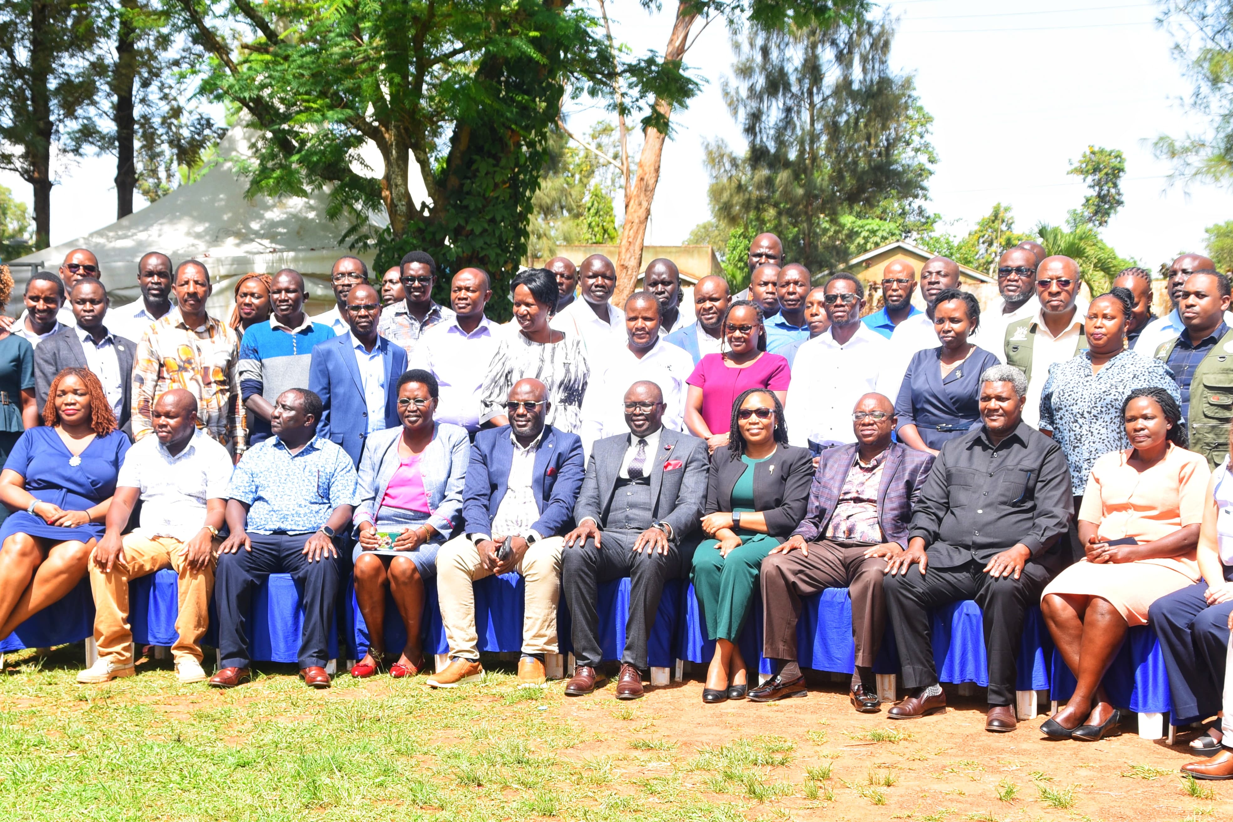  _Delegates from Kenya and Uganda, along with partners and stakeholders, pose for a group photo at the conclusion of the Joint Cross-Border Malaria Control Initiative Planning Meeting at Farm View Hotel in Busia.