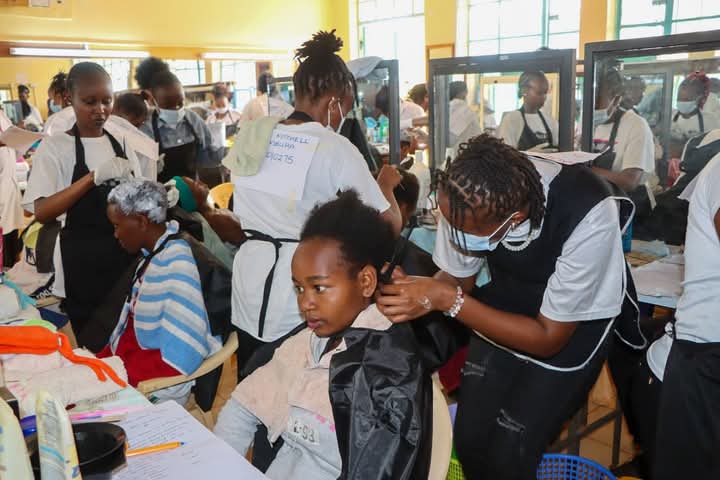 Trainees during a session at the Michuki national polytechnic. Photo/Florence Kinyua