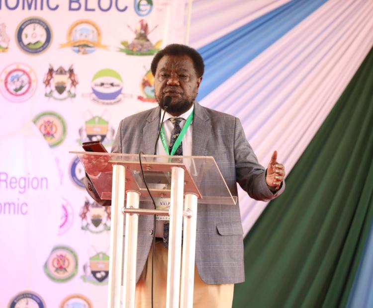 The Lake Region Economic Bloc (LREB) Chief Executive Officer (CEO) Victor Nyagaya at a previous event. Photo/ Courtesy