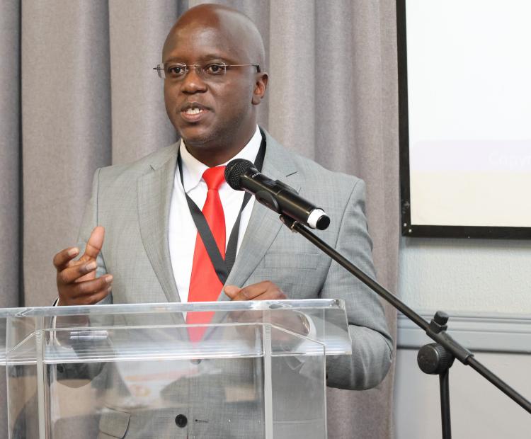 Kenya Accreditation Service CEO Dr. Walter Ongeti speaking during the 15th African Accreditation Cooperation (AFRAC) General Assembly and Meetings in Johannesburg, South Africa.