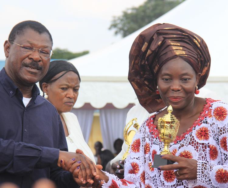 The National Assembly Speaker Moses Wetangula address a section of women drawn from Western Kenya region during an empowerment forum at Busibwabo area in Busia County.