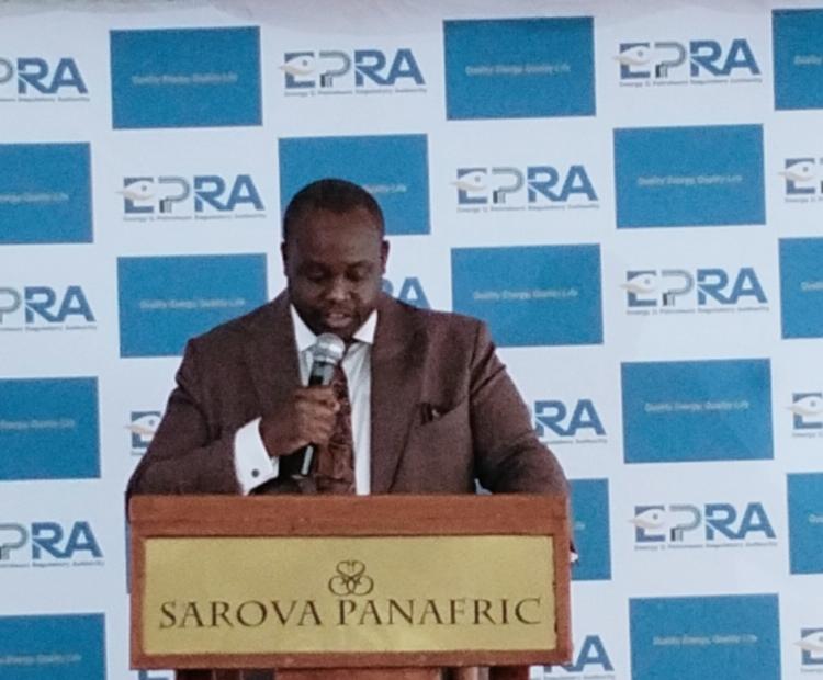 EPRA Director General, Mr. Daniel Kiptoo, addresses stakeholders during a public consultative workshop on upstream and midstream petroleum regulations in Nairobi.
